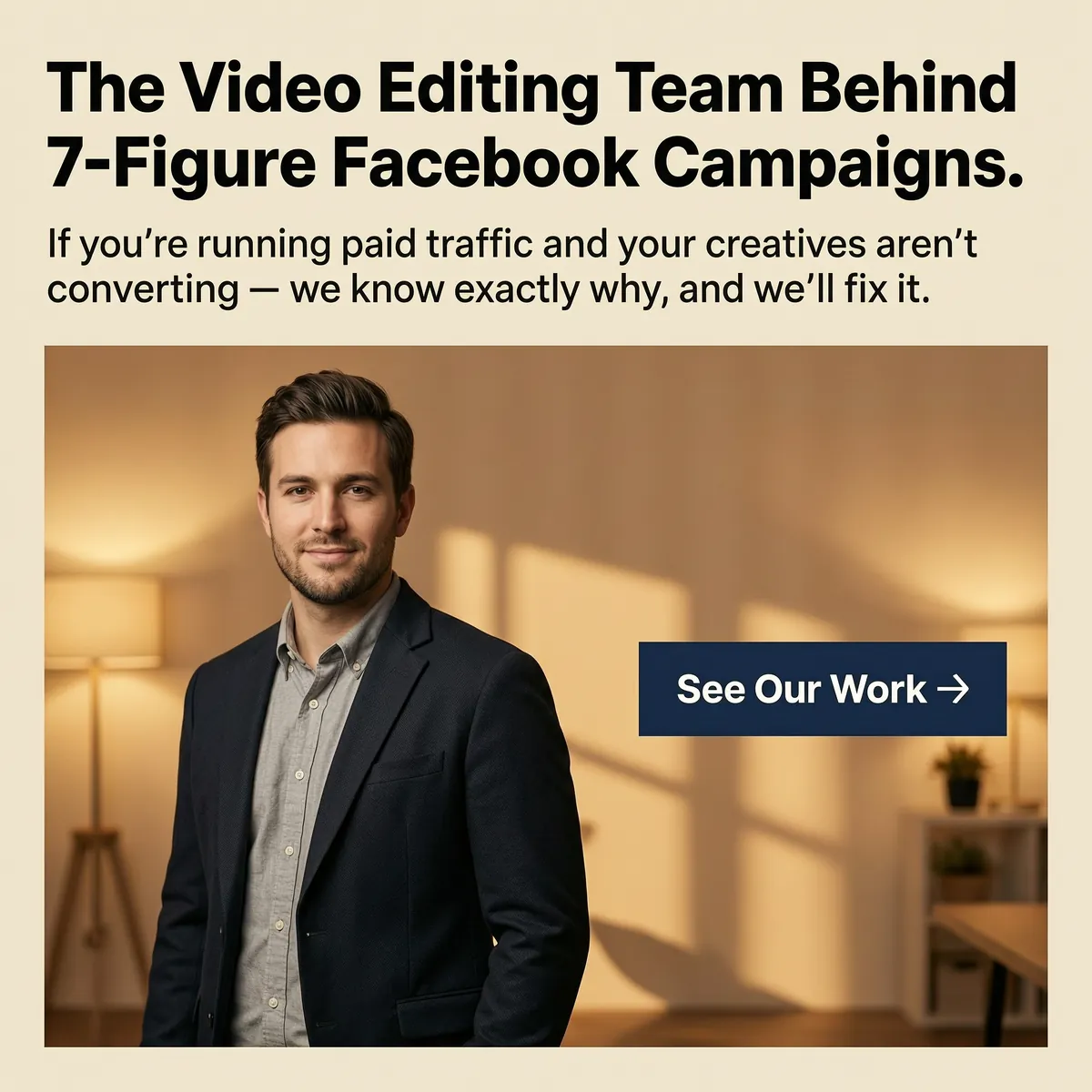 The Video Editing Team Behind 7-Figure Facebook Campaigns. — AdsBabe Facebook & TikTok video ad creative #2