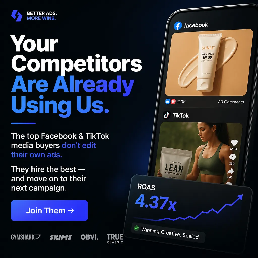 Your Competitors Are Already Using Us. — AdsBabe Facebook & TikTok video ad creative #2