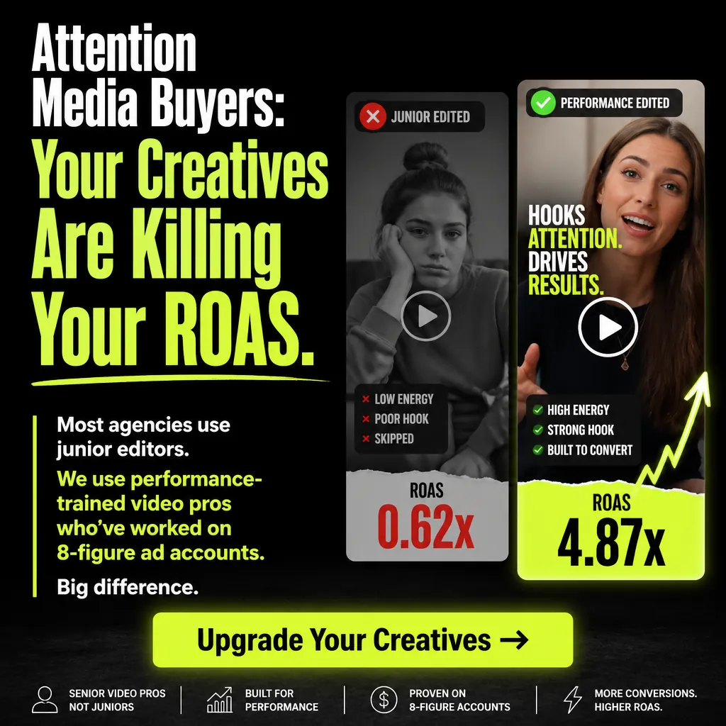 The Video Editing Team Behind 7-Figure Facebook Campaigns. — AdsBabe Facebook & TikTok video ad creative #3