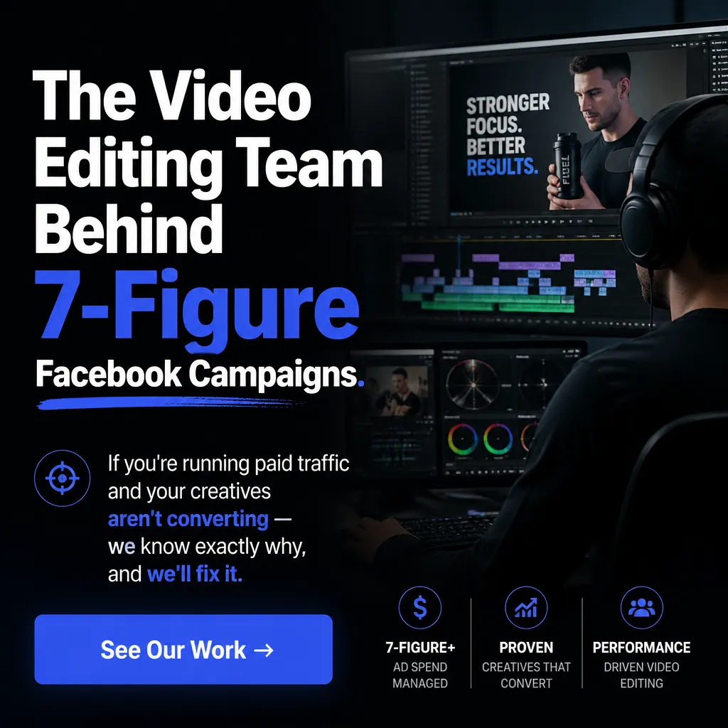 The Video Editing Team Behind 7-Figure Facebook Campaigns. — AdsBabe Facebook & TikTok video ad creative #4