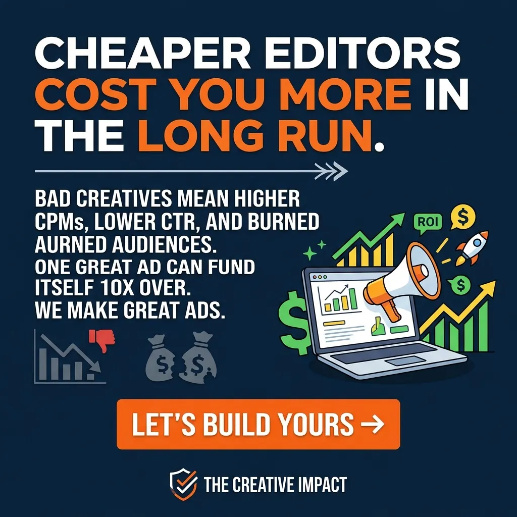 Cheaper Editors Cost You More In The Long Run. — AdsBabe Facebook & TikTok video ad creative #7