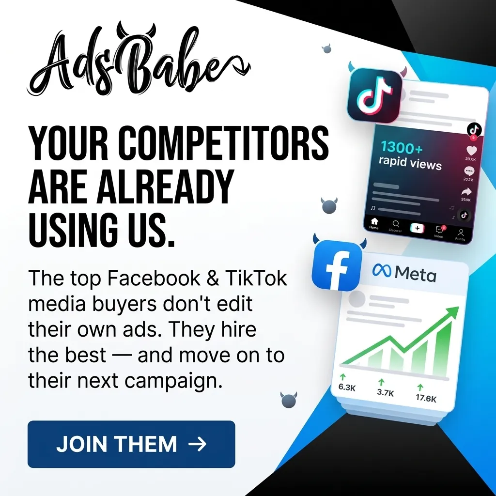 Your Competitors Are Already Using Us. — AdsBabe Facebook & TikTok video ad creative #6