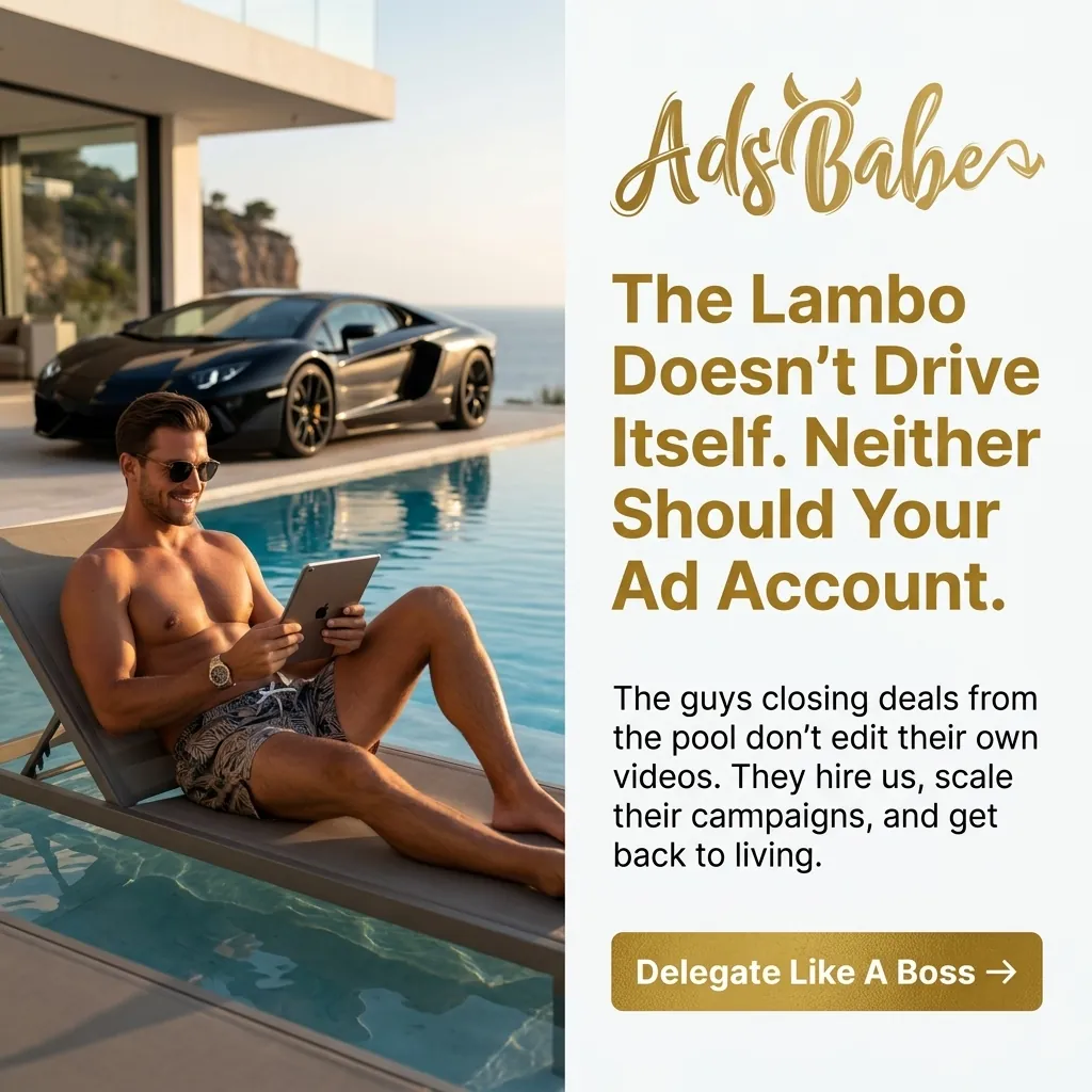 The Lambo Doesn't Drive Itself. Neither Should Your Ad Account. — AdsBabe Facebook & TikTok video ad creative #2